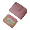 The pink genuine leather wallet and card case for women are simple, lightweight and have multiple compartments for storage Item Picture